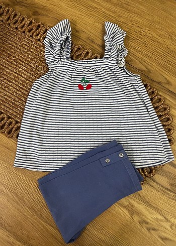 Kız Bebek Kolsuz Fırfırlı Nakışlı Takım // 4 yaş - Görsel 3