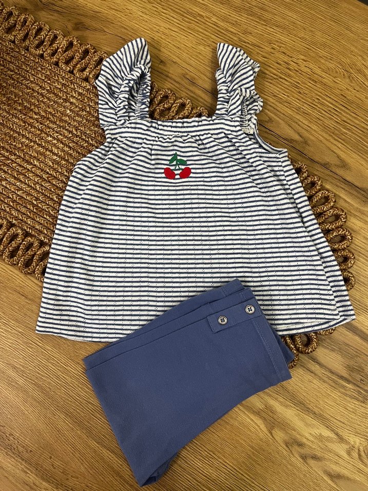 Kız Bebek Kolsuz Fırfırlı Nakışlı Takım // 4 yaş - Görsel 3