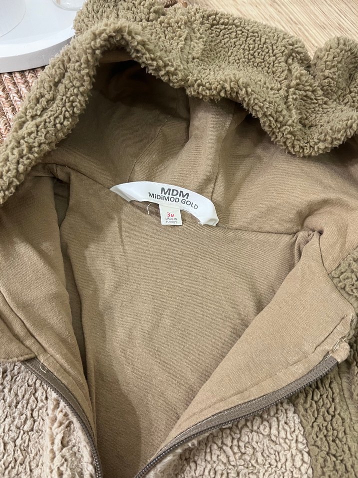 Kahverengi Peluş Erkek Bebek Tulumu - Görsel 2