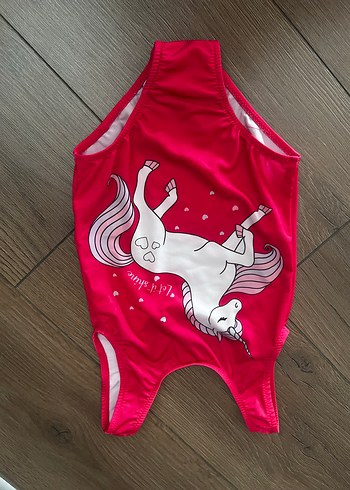 Kız Çocuk Kırmızı Baskılı Kolsuz Mayo - Görsel 2