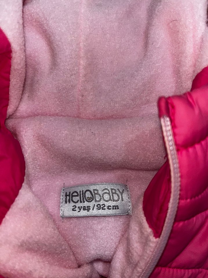 Kız Çocuk Pembe Kapüşonlu Kürklü Mont - Görsel 3