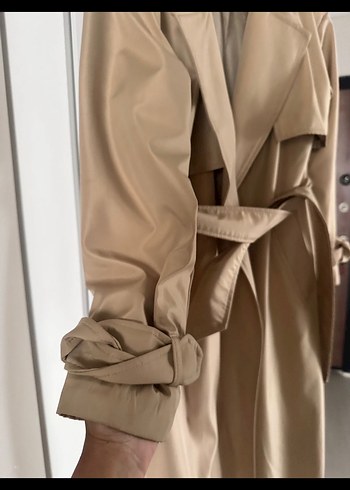 Mai astarlı oversize trenckot - Görsel 3