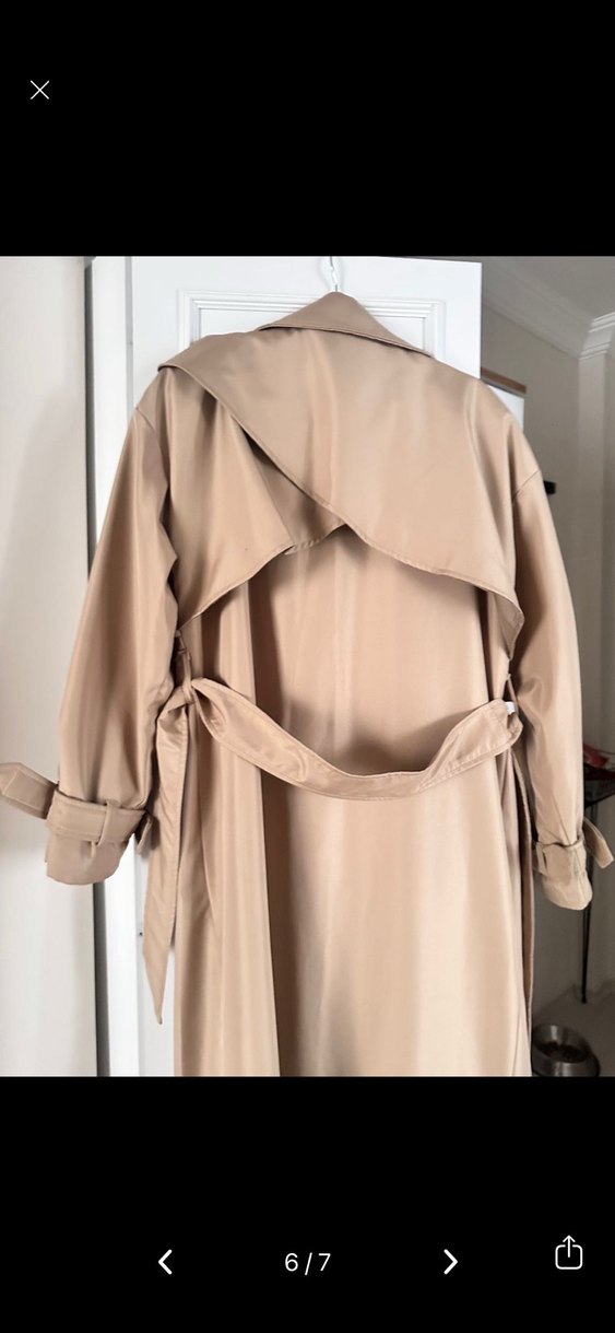 Mai astarlı oversize trenckot - Görsel 5