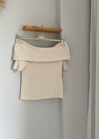 Bej Pilili Mini Triko Bluz