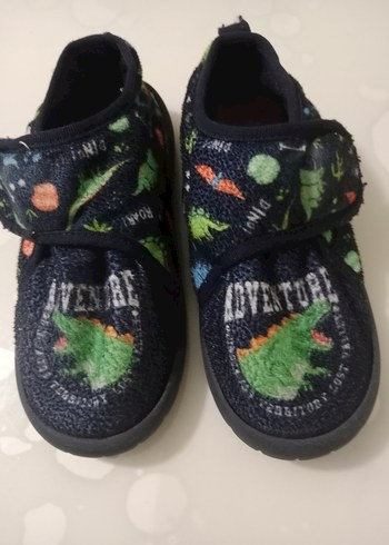 Lc Waikiki Erkek Çocuk Koyu Mavi Bağcıksız Cırtlı Panduf - Görsel 4