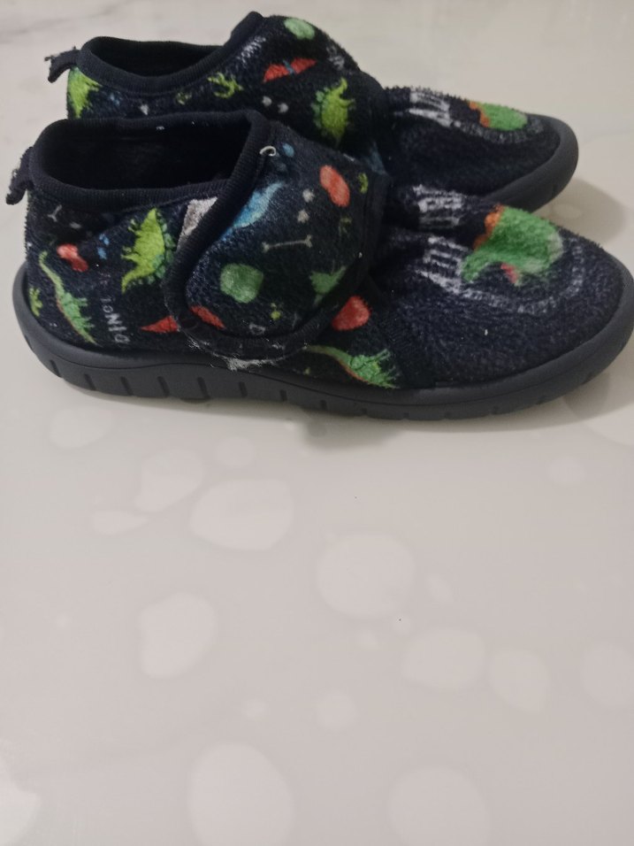 Lc Waikiki Erkek Çocuk Koyu Mavi Bağcıksız Cırtlı Panduf - Görsel 3