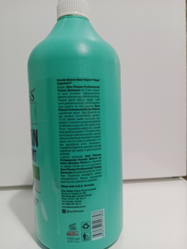 Fitness Brezilya Keratin Şampuan 1000 ml - Görsel 2