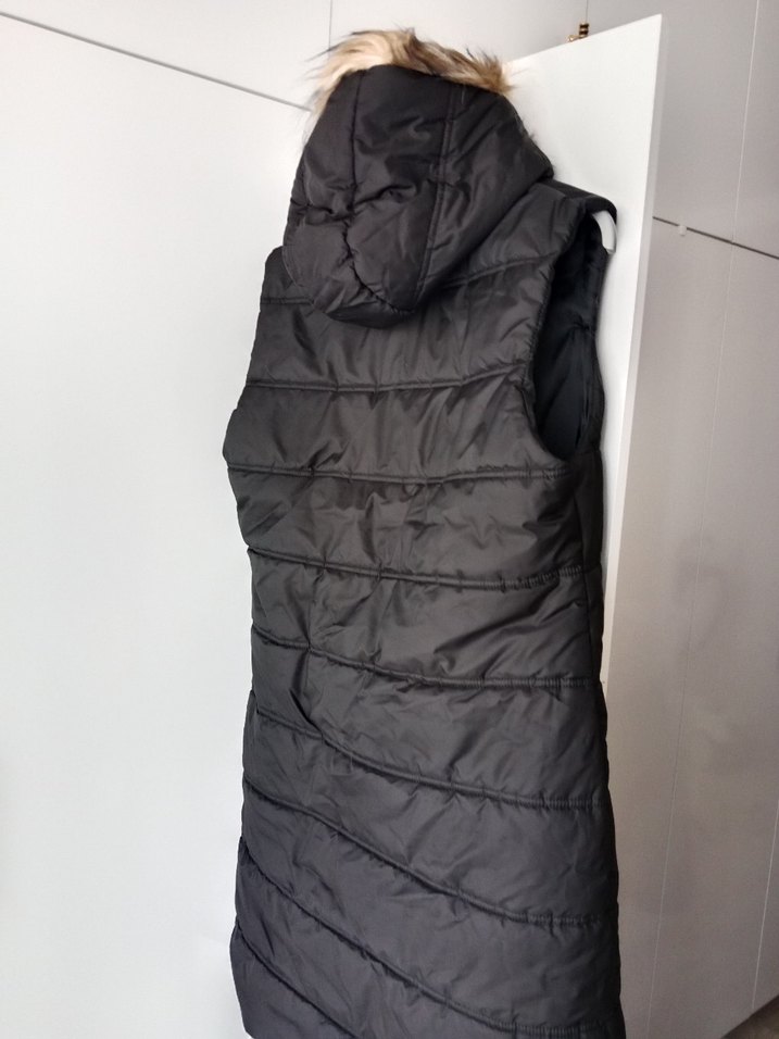 Slazenger Kürklü Siyah Kadın Kışlık Yelek - Görsel 3