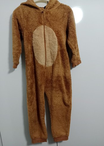 Kahverengi Peluş Bebek Tulumu - Görsel 2