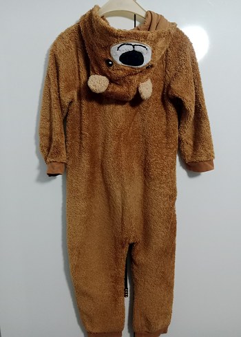 Kahverengi Peluş Bebek Tulumu - Görsel 3