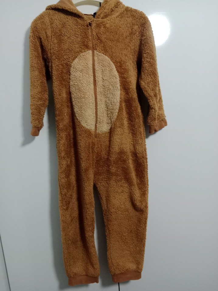 Kahverengi Peluş Bebek Tulumu - Görsel 2