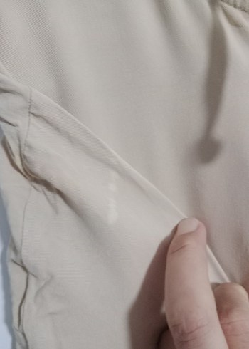 LC Waikiki Bej Kadın Uzun Keten Ceket - Görsel 5