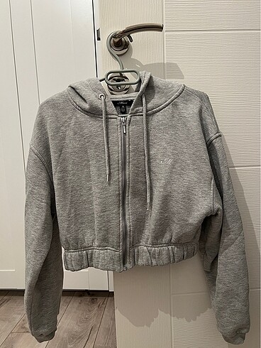 Mavi crop ceket