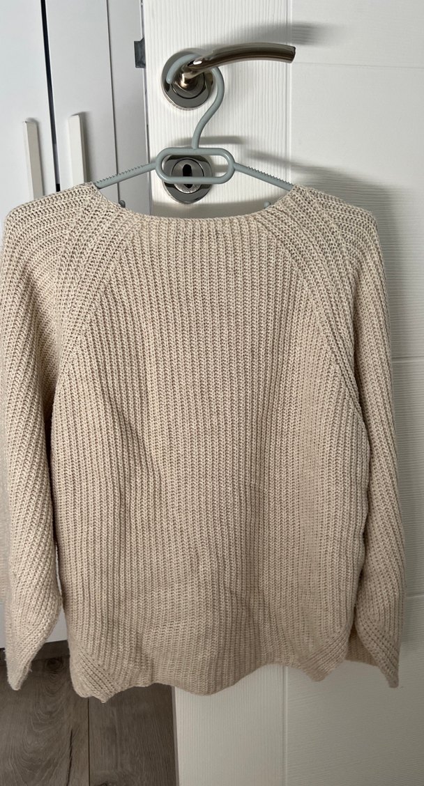 Bej Kadın Triko Kazak Uzun Kollu - Görsel 3