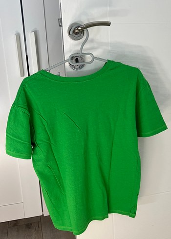 ZARA Yeşil Pamuklu Kadın Tişörtü, Salaş Kesim - Görsel 3