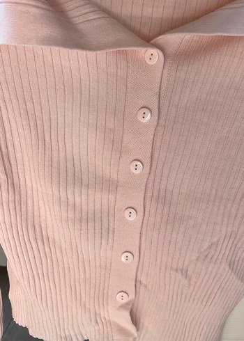 Trendyolmilla Düğmeli Pembe Triko Kadın Kazak - Görsel 5