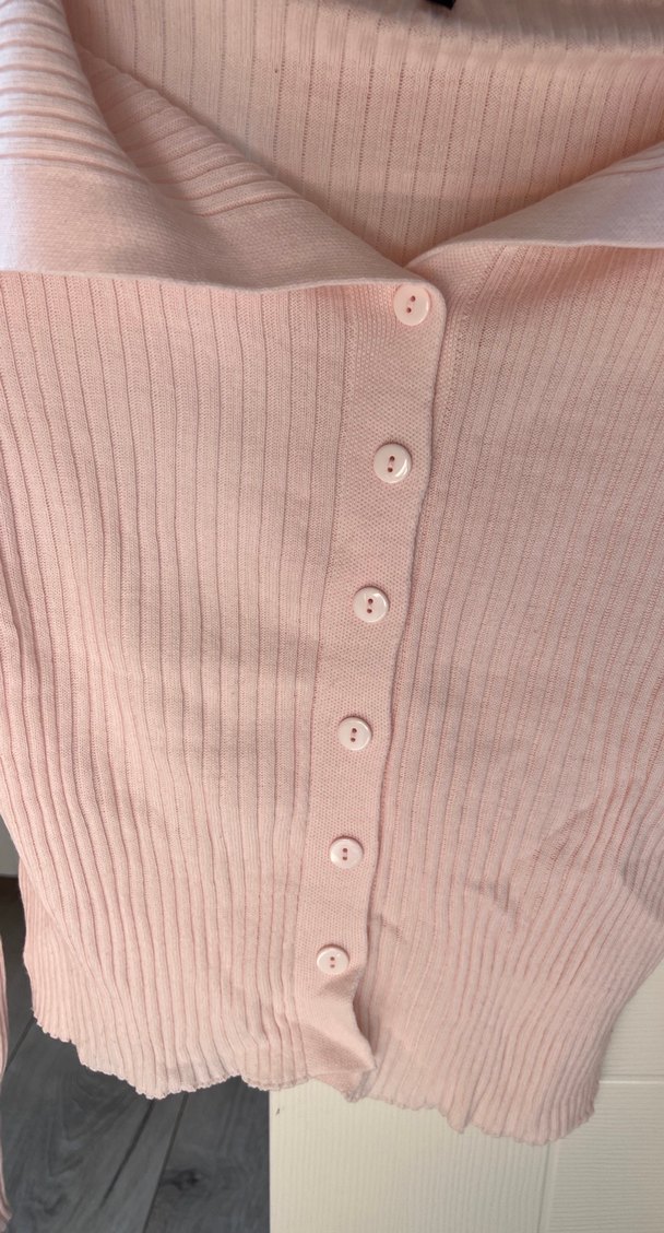 Trendyolmilla Düğmeli Pembe Triko Kadın Kazak - Görsel 5