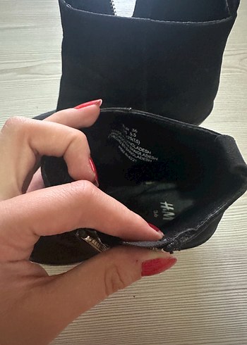 36 Beden siyah Renk Siyah Süet Fermuarlı Topuklu Kadın Bot