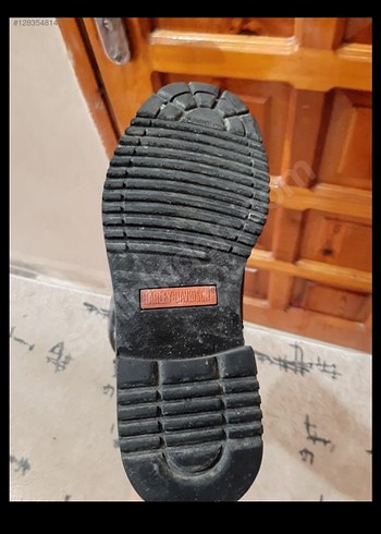 HARLEY DAVIDSON Siyah Deri Biker Dizüstü Çizme - Görsel 6
