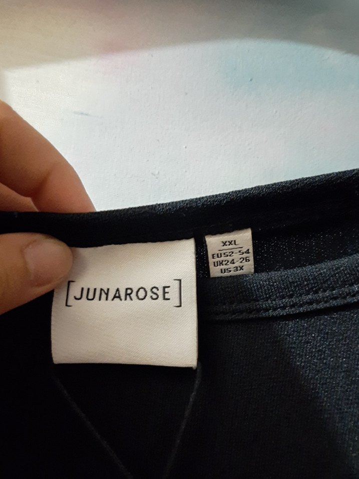 Siyah Kadın elbise, Kısa Kollu, Salaş Kesim - Görsel 2