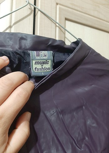 Mor Yüksek Yakalı Gotik Kadın Ceket - Görsel 2