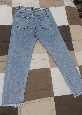 Kadın Gri Bol Kesim Denim Jean - Görsel 4