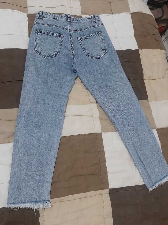 Kadın Gri Bol Kesim Denim Jean - Görsel 4