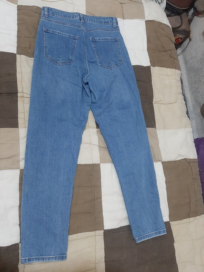 Kadın Mavi Denim Midi Kot Pantolon - Görsel 4