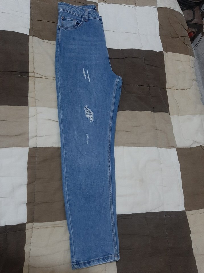 Kadın Mavi Denim Midi Kot Pantolon - Görsel 2