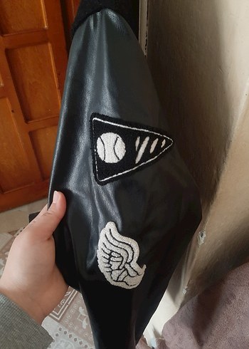 Düğmeli Siyah Deri unisex Ceket - Görsel 4