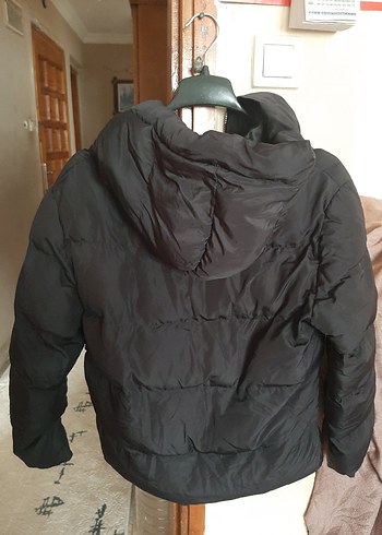 Siyah Fermuarlı Kısa Kadın Kışlık Mont - Görsel 2