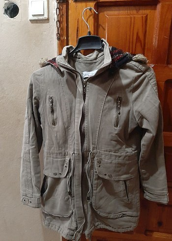 Kürk Detaylı Normal Boy Kadın Kaban - Görsel 2