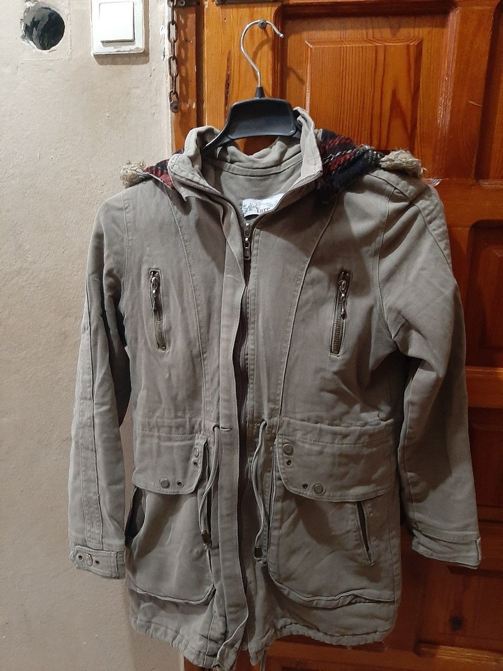 Kürk Detaylı Normal Boy Kadın Kaban - Görsel 2