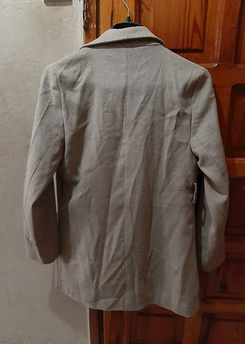 Bej Kadın Süet Midi Blazer - Görsel 2