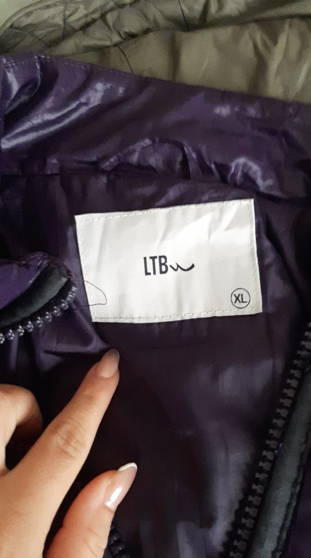 Mor Fermuarlı uzun Kadın Kışlık Mont - Görsel 4