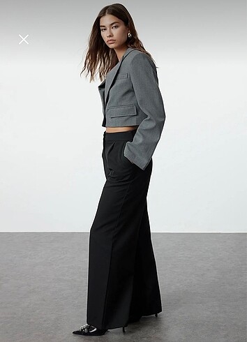 Trendyol & Milla Siyah Palazzo Pantolon Wideleg