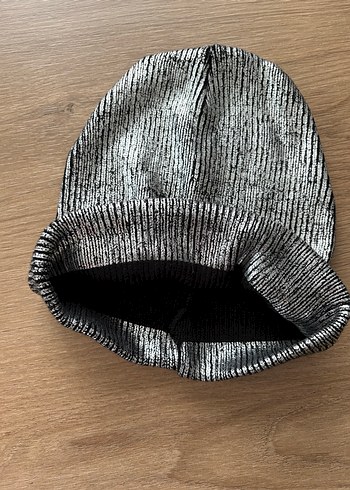 Gri Kadın Örgü Keten Bere - Görsel 2