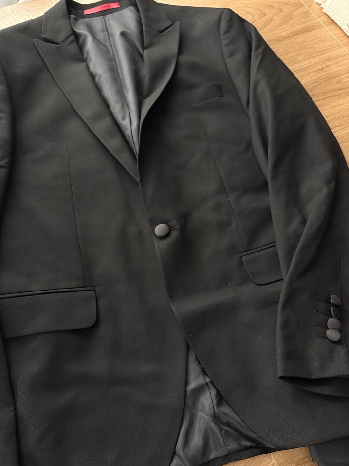 Erkek Siyah Düz Kesim Klasik Ceket - Görsel 2