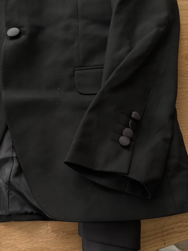 Erkek Siyah Düz Kesim Klasik Ceket - Görsel 3