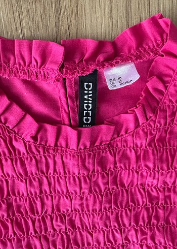 Pembe Fırfırlı Uzun Kollu Keten Bluz - Görsel 3