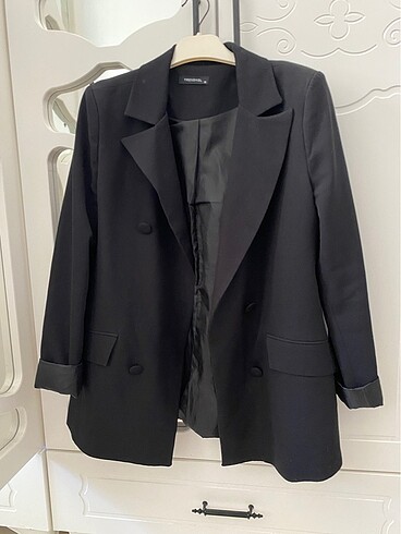 Siyah Kumaş Blazer Ceket