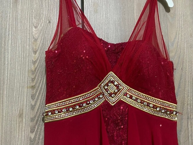 38 Beden bordo Renk Kırmızı abiye