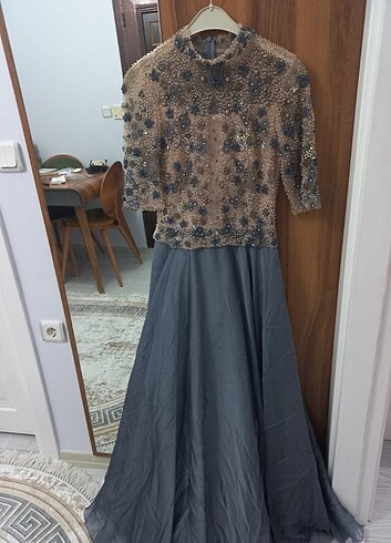 Abiye taşlı elbise 