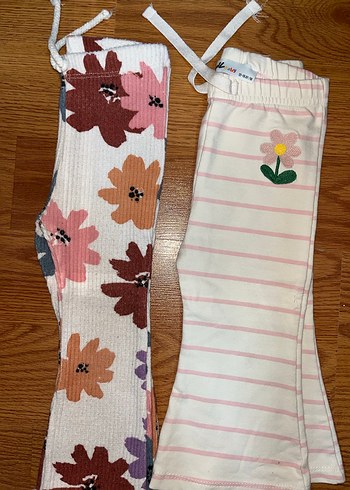 Çiçek Desenli Elastik Kız Tayt - Görsel 2