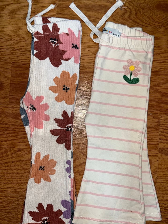 Çiçek Desenli Elastik Kız Tayt - Görsel 2