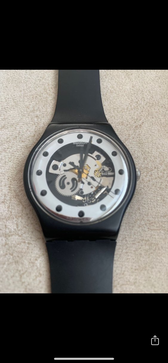 Swatch Kadın Siyah Vintage Saat - Görsel 4