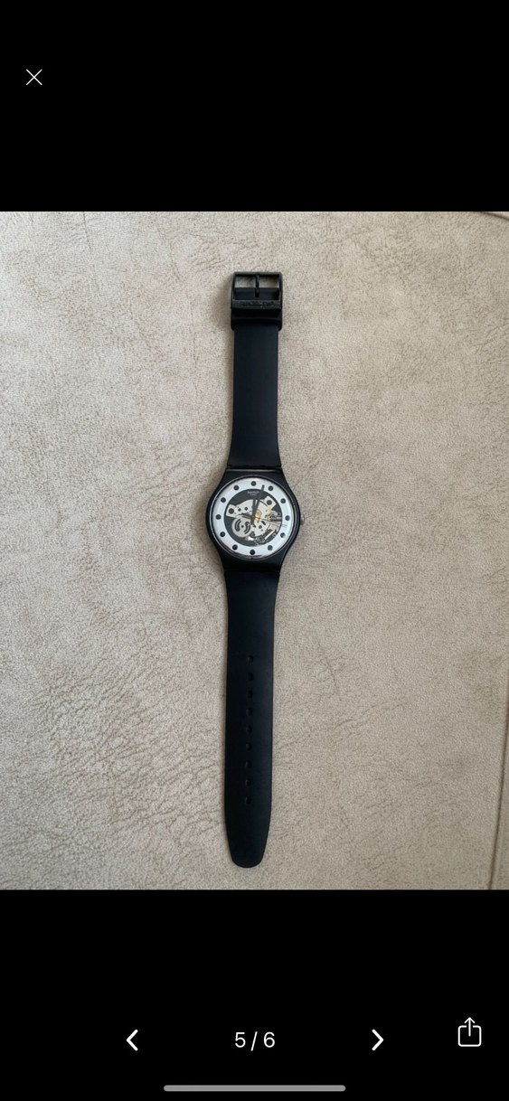 Swatch Kadın Siyah Vintage Saat - Görsel 5