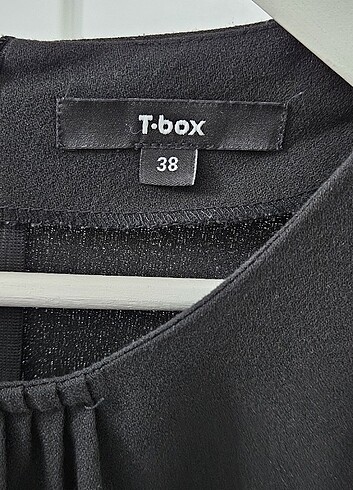 m Beden siyah Renk T-Box Kısa Kollu Siyah Bluz