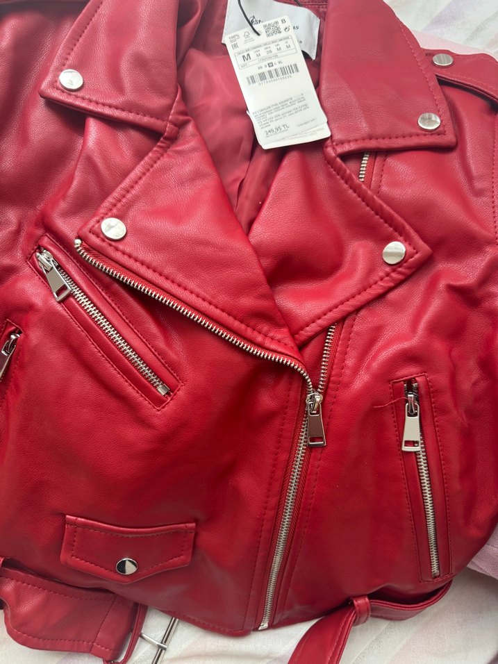 Stradivarius kadın deri ceket - Görsel 3