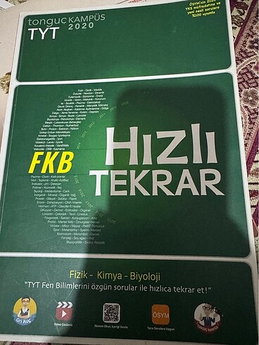 Fizik kimya biyoloji hızlı tekrar soru bankası